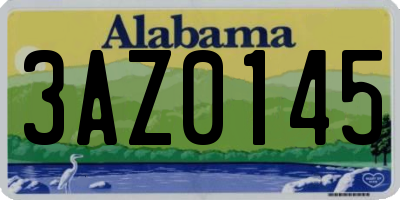AL license plate 3AZ0145