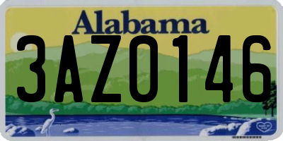 AL license plate 3AZ0146