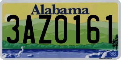 AL license plate 3AZ0161