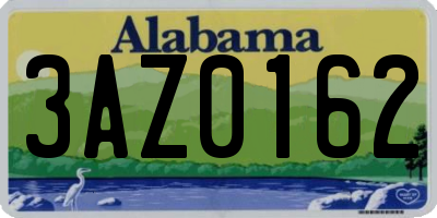 AL license plate 3AZ0162