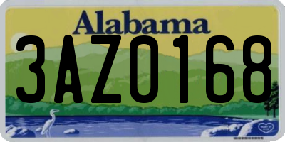 AL license plate 3AZ0168