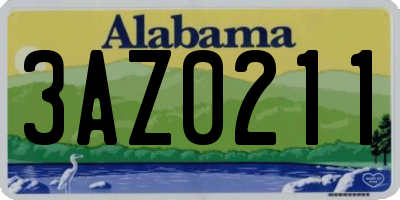 AL license plate 3AZ0211