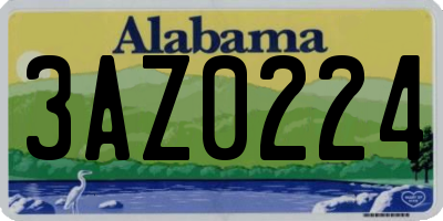 AL license plate 3AZ0224
