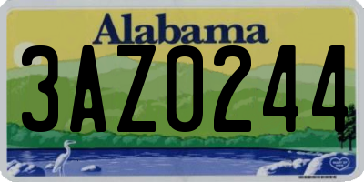 AL license plate 3AZ0244