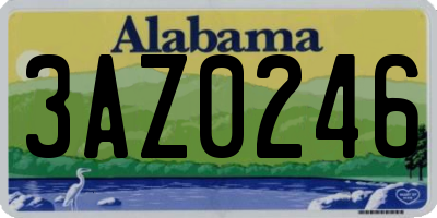 AL license plate 3AZ0246