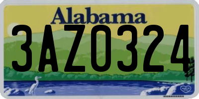 AL license plate 3AZ0324