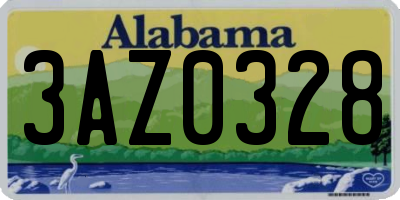 AL license plate 3AZ0328
