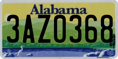 AL license plate 3AZ0368