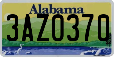 AL license plate 3AZ0370