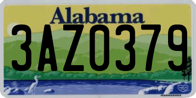 AL license plate 3AZ0379