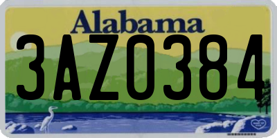 AL license plate 3AZ0384