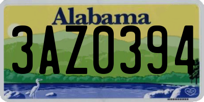 AL license plate 3AZ0394