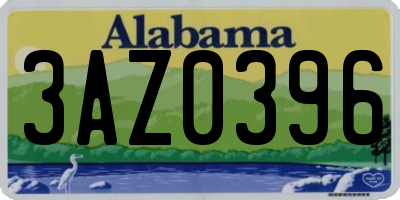 AL license plate 3AZ0396