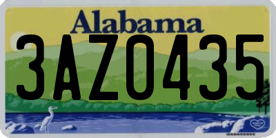 AL license plate 3AZ0435