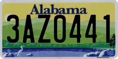 AL license plate 3AZ0441