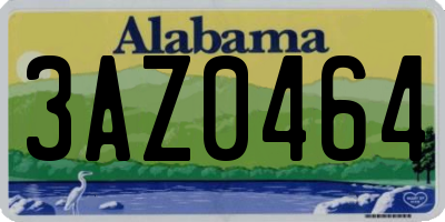 AL license plate 3AZ0464