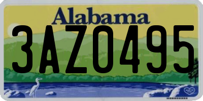 AL license plate 3AZ0495