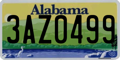 AL license plate 3AZ0499