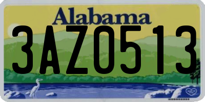 AL license plate 3AZ0513
