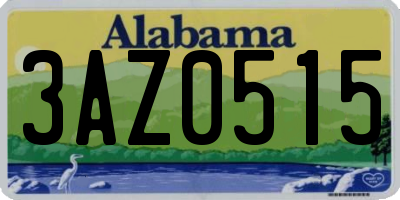 AL license plate 3AZ0515