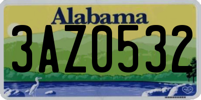 AL license plate 3AZ0532