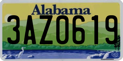 AL license plate 3AZ0619