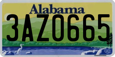 AL license plate 3AZ0665
