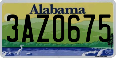 AL license plate 3AZ0675