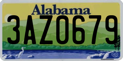 AL license plate 3AZ0679