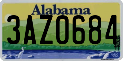 AL license plate 3AZ0684