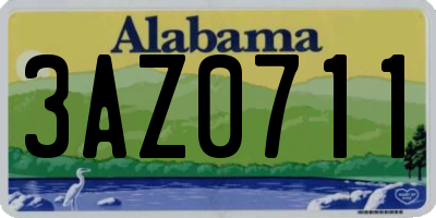 AL license plate 3AZ0711