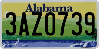 AL license plate 3AZ0739