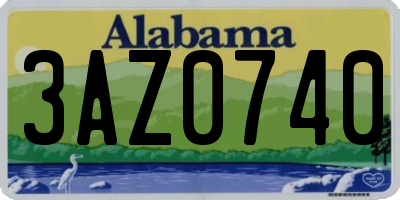 AL license plate 3AZ0740