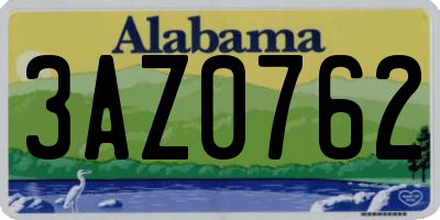 AL license plate 3AZ0762