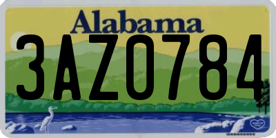 AL license plate 3AZ0784