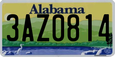 AL license plate 3AZ0814