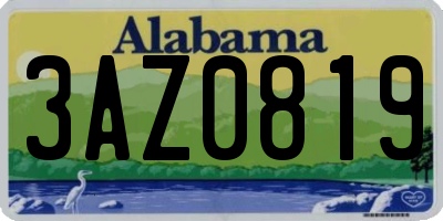 AL license plate 3AZ0819