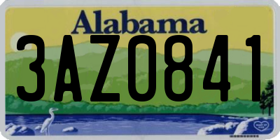 AL license plate 3AZ0841