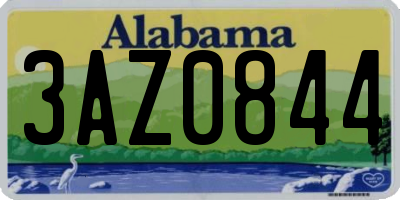 AL license plate 3AZ0844