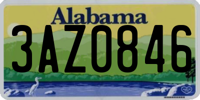 AL license plate 3AZ0846
