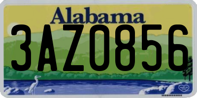 AL license plate 3AZ0856