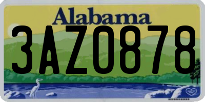 AL license plate 3AZ0878