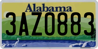 AL license plate 3AZ0883