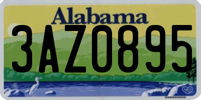AL license plate 3AZ0895