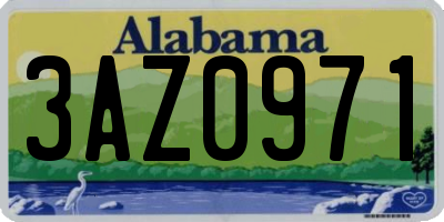 AL license plate 3AZ0971