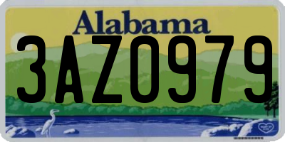 AL license plate 3AZ0979