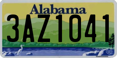 AL license plate 3AZ1041