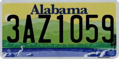 AL license plate 3AZ1059