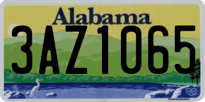 AL license plate 3AZ1065