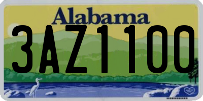 AL license plate 3AZ1100